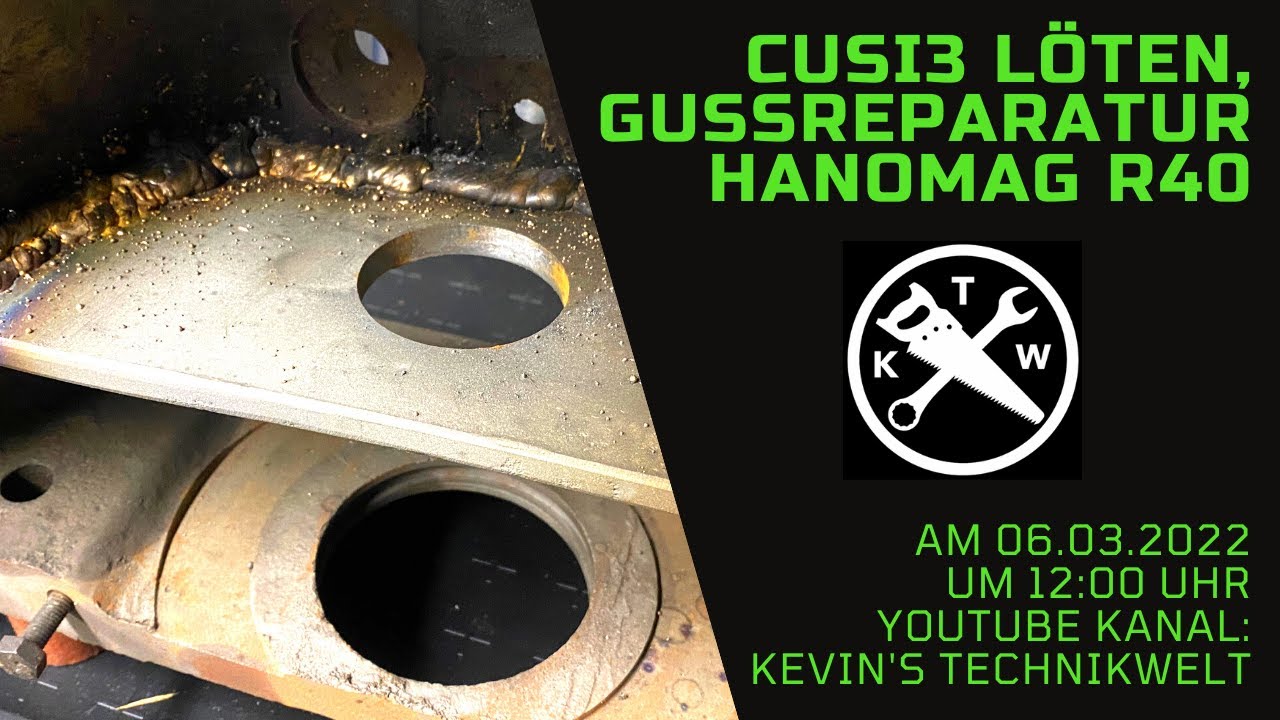 CuSi3 Löten, Gussreparatur (Hanomag R40) #Löten #CuSi3 #Schweißgerät #Guss #Traktor