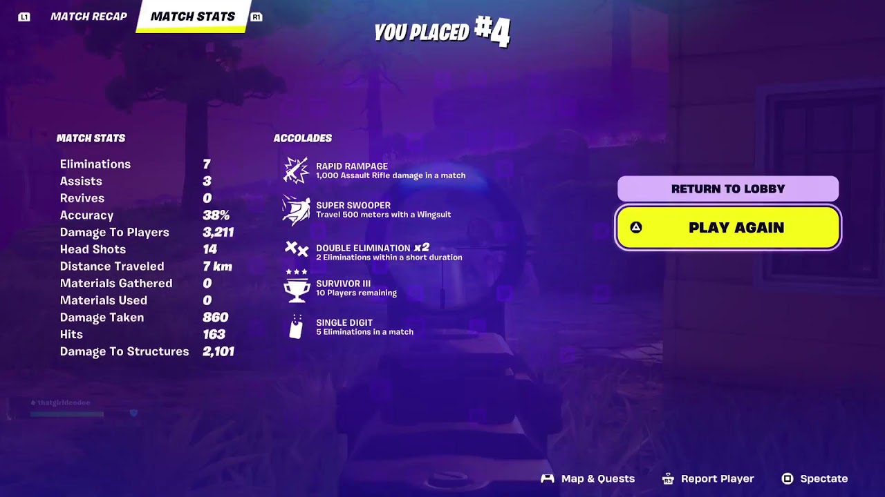 Back on Fortnite