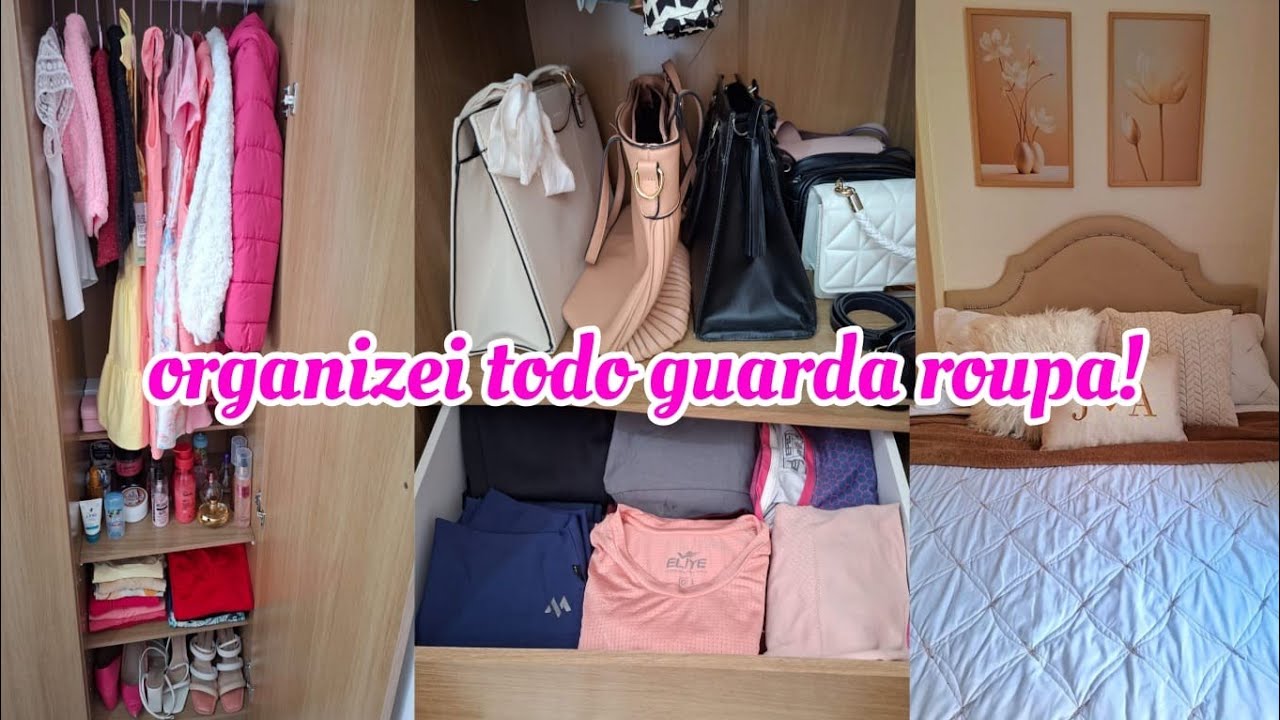 CAMA POSTA JA PARA ANO NOVO!💖 ORGANIZAÇÃO COMPLETA DO GUARDA ROUPA|| FUCOU TUDO  ORGANIZADO🧺🌱