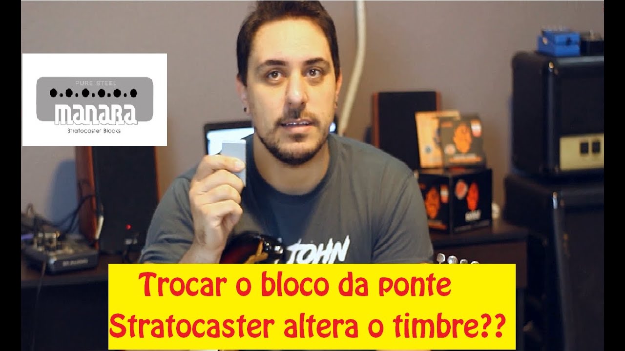 O bloco da ponte influencia no timbre?  Big Block Manara vs Bloco Fino Stratocaster - Big John