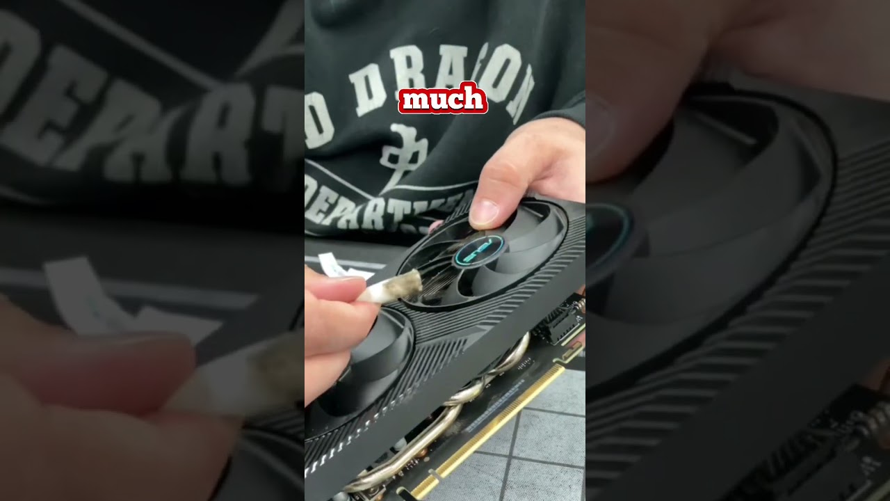 DUSTY GRAPHICS CARD CLEAN! 😷🧼 #pcrepair #pc #gamingpc #pcgaming #egirl #gamerguy #graphicscard #pc