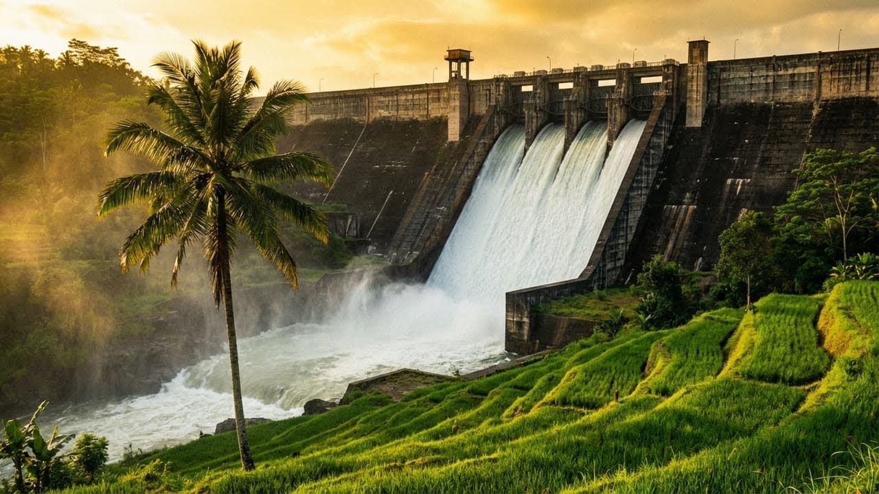 Barrage dans la commune des Verrettes 