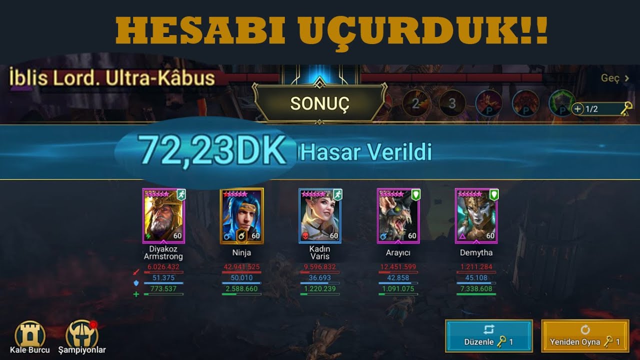 HESAP DÜZENLEMESİ! KLANBOSS 1 KEY!! | Raid Shadow Legends Türkçe