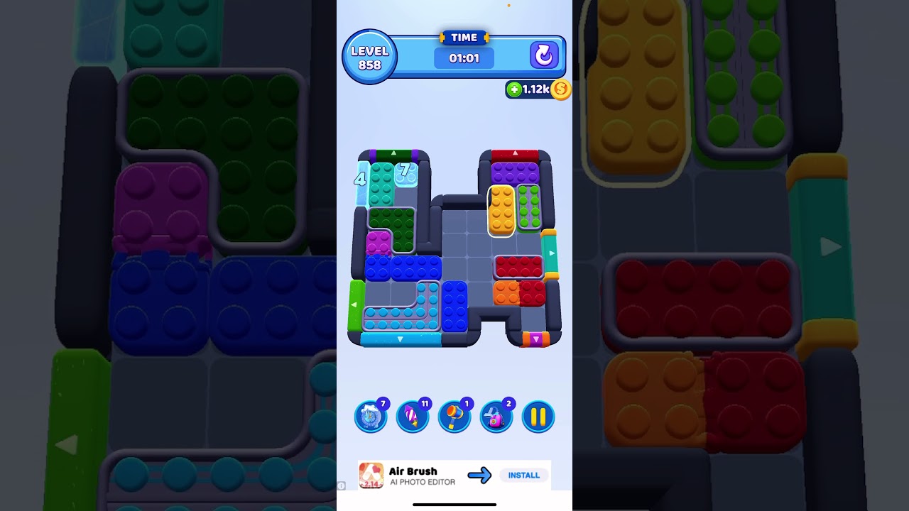 Color block jam 858 walkthrough #colorblockjam #games #colorblockjamgame #colorjam #colorjamgame