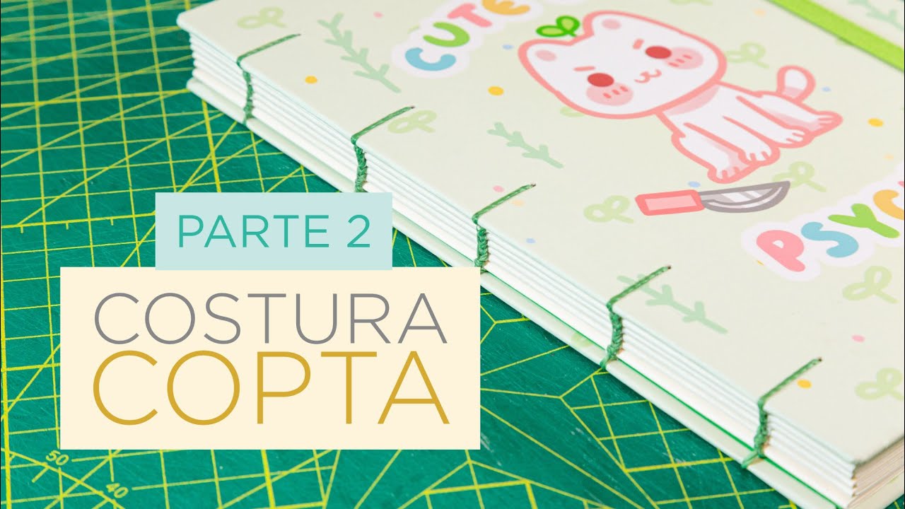 DIY: Sketchbook Capa Dura com COSTURA COPTA - Parte 2: Miolo e Costura Final | MÉTODOS E COSTURAS