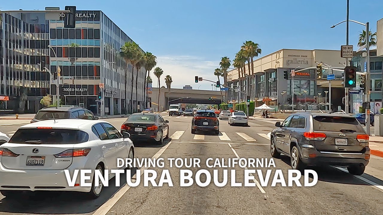 [4K] Driving California Ventura Boulevard, Studio City, Sherman Oaks, Encino, Los Angeles, Travel