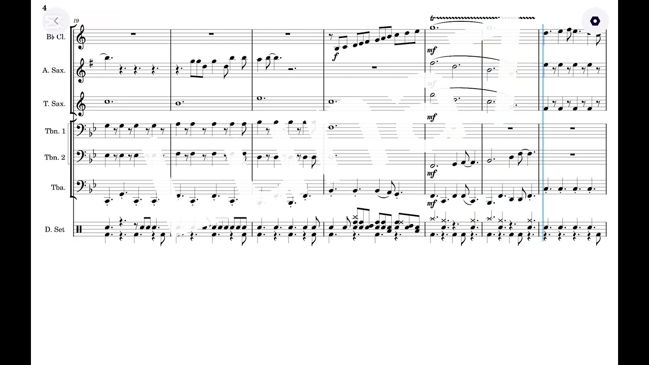 【混合７重奏】ぼよよん行進曲【Piascoreにて楽譜配信中】