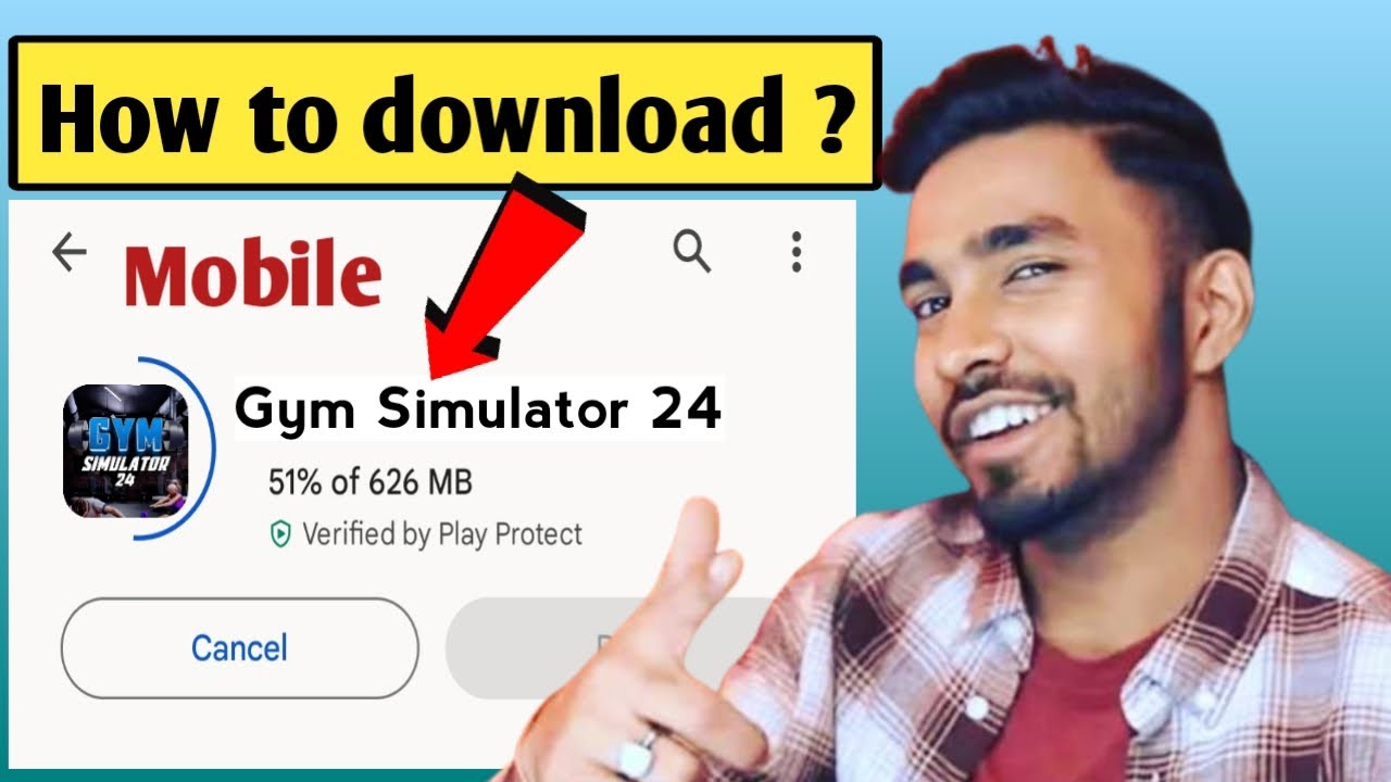 Gym simulator 24 mobile mein kaise download kare | how to download gym simulator 24 on phone