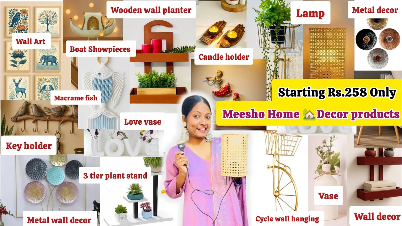 Meesho Home 🏠Decor product's |  Affordable price | Starting Rs.258 Only #home #meesho #homedecor 