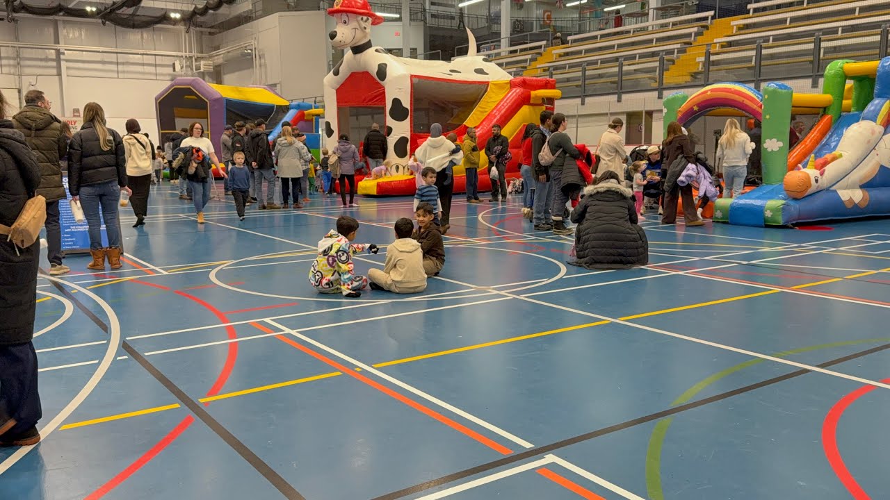 Kids celebrating new year in Canada | Bouncy Castle 