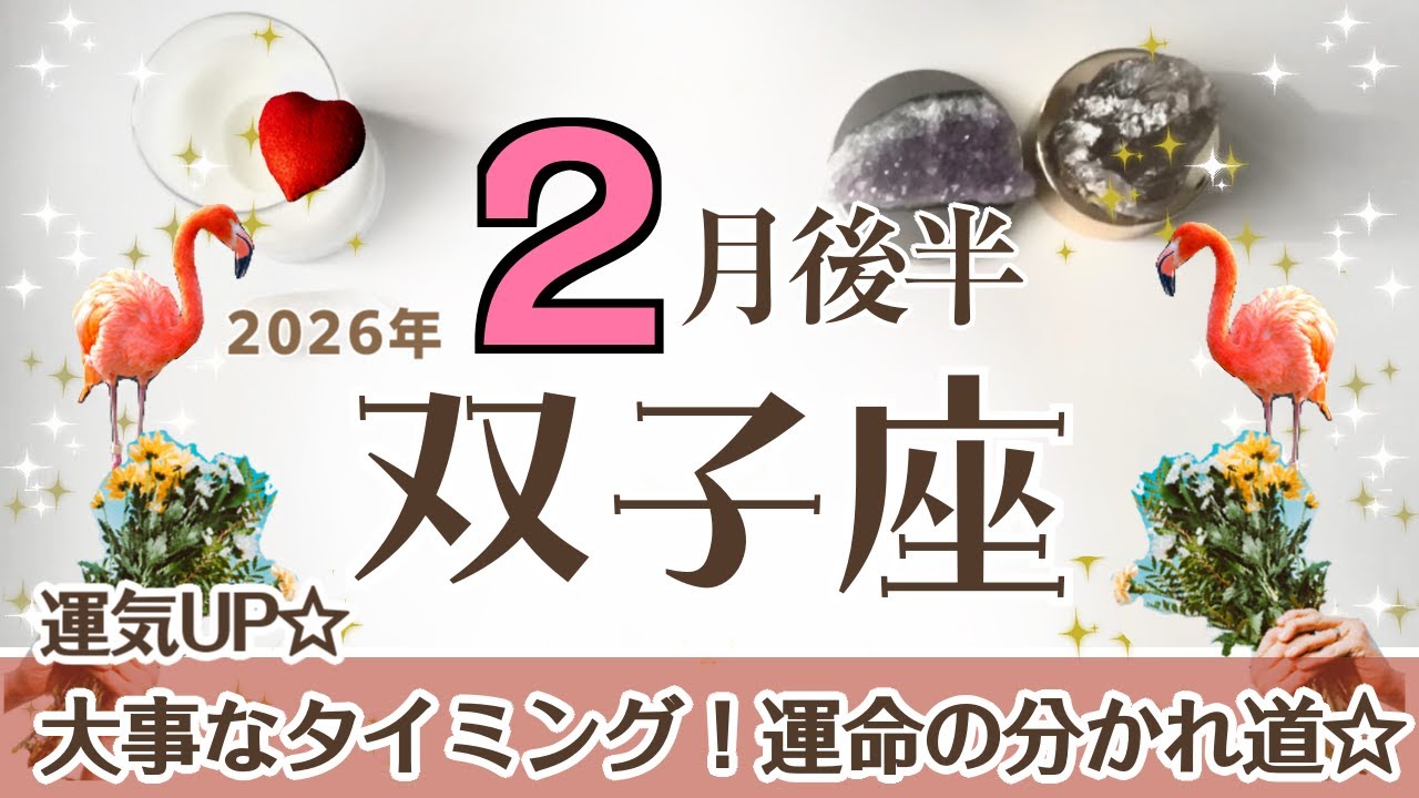 ふたご座さんへ♊️【2月後半】運気UP！心が弾む過去に消えてしまったチャンスが形を変えてやって来る♡運命の分かれ道♦︎直感を大事にするとすべき事が分かる♦︎人気/サポーター/遊ぶ/休む/サボる！