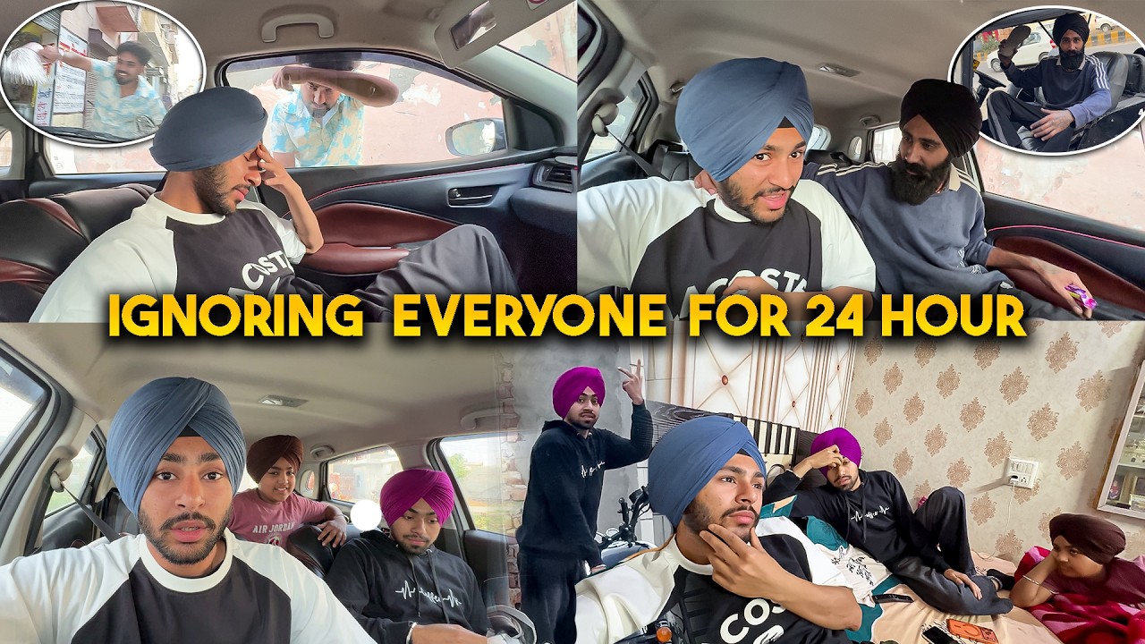 IGNORING EVERYONE FOR 24 HOURS GONE WRONG🤣 - KUTT PEGI SAREYA TO 🤣 - BEING BRAND