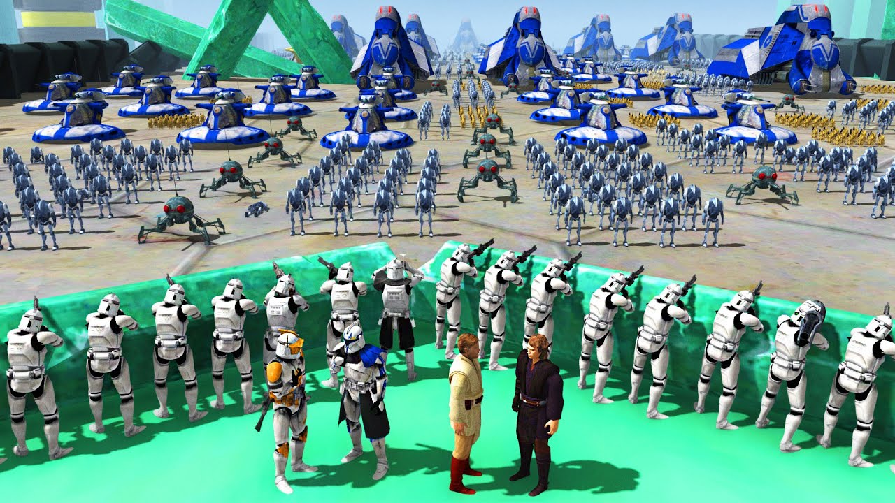 Largest Clone Wars Defense of Christophsis EVER! - Gates of Hell: Star Wars Mod