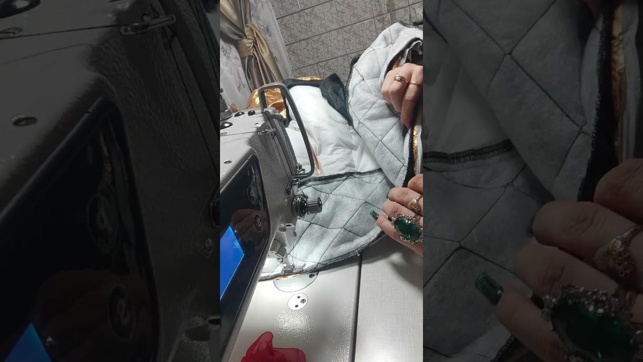 Расшиваем куртку с обеих сторон по боковым швам 3 этап
