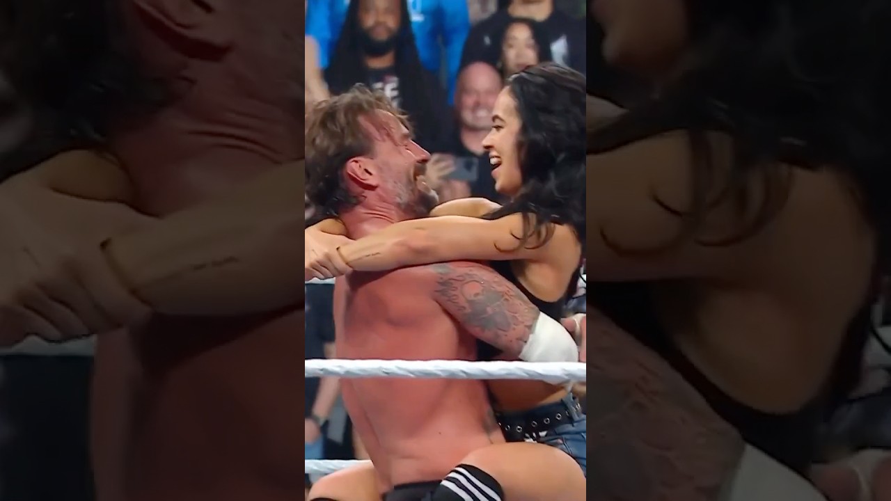 They did it! AJ Lee & CM Punk have defeated Becky Lynch & Seth Rollins 🖤🩷 #Wrestlepalooza
