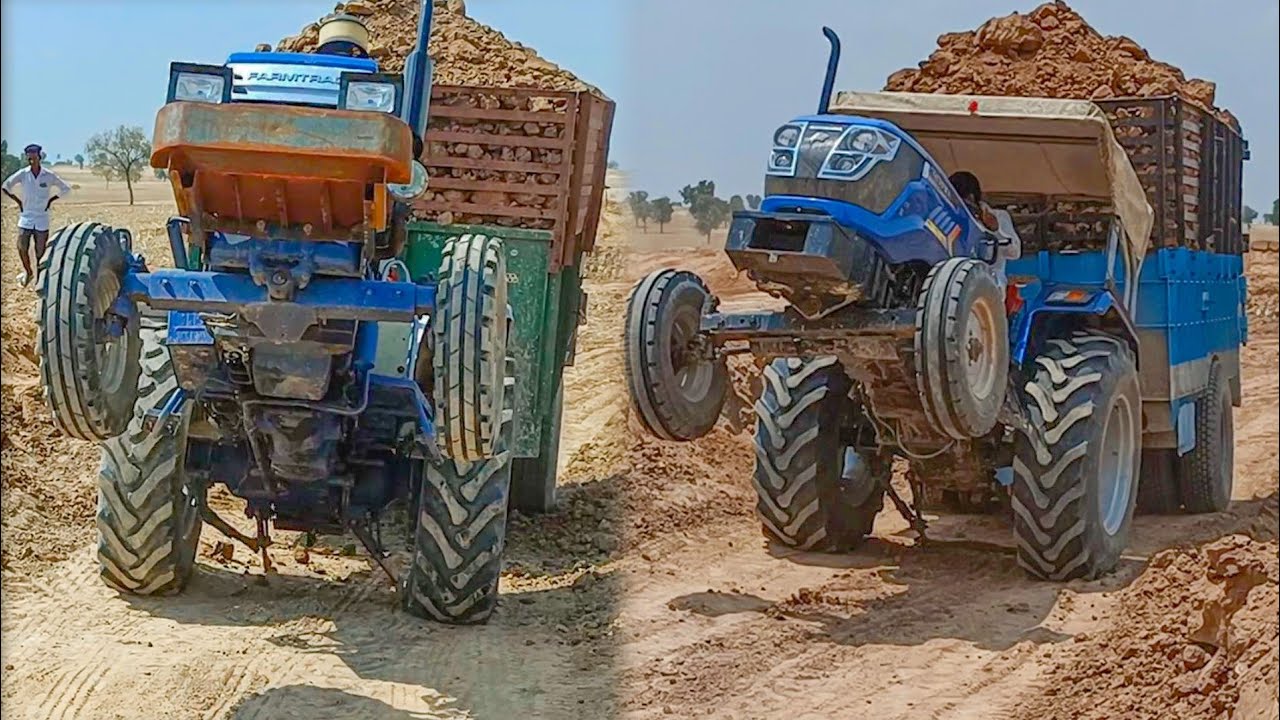 टाईगर vs टाईगर का एक बडा मुकाबला SONALIKA TIGER vs FARMTRAC 6050 full loding trolley #sonalikatiger