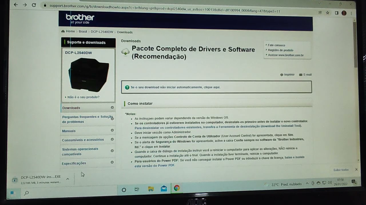 Como fazer a instalação da impressora Brother dcp L2540dw/l2540 na REDE E IDENTIFICAÇÃO DE IP .