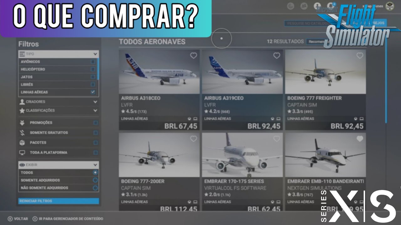 MSFS2020 O que COMPRAR no Marketplace + DICAS! (XBOX Series S)