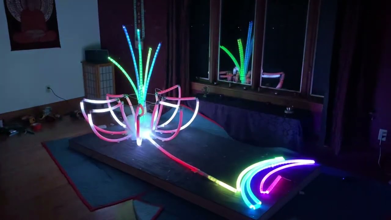 Sound reactive flower installation demo by BEYOND Art