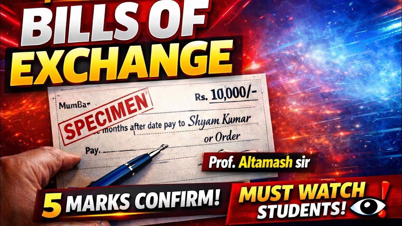 SPECIMEN BILLS OF EXCHANGE | Class 12th | MAHARASHTRA BOARD | Altamash sir