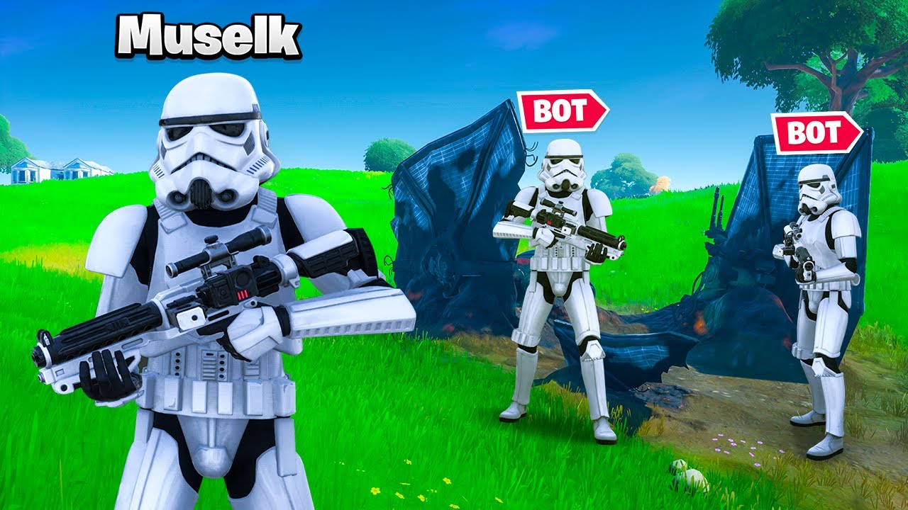 Hiding as STORMTROOPER BOTS In Fortnite!