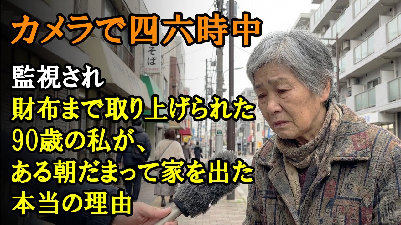 カメラで四六時中監視され、財布まで取り上げられた90歳の私が、ある朝だまって家を出た本当の理由