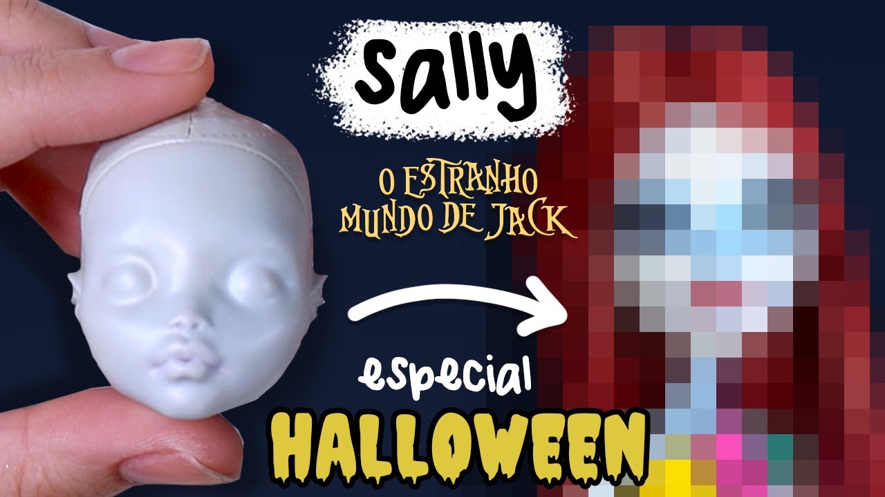 FAZENDO A BONECA SALLY DE O ESTRANHO MUNDO DE JACK -  CUSTOMIZANDO MONSTER HIGH