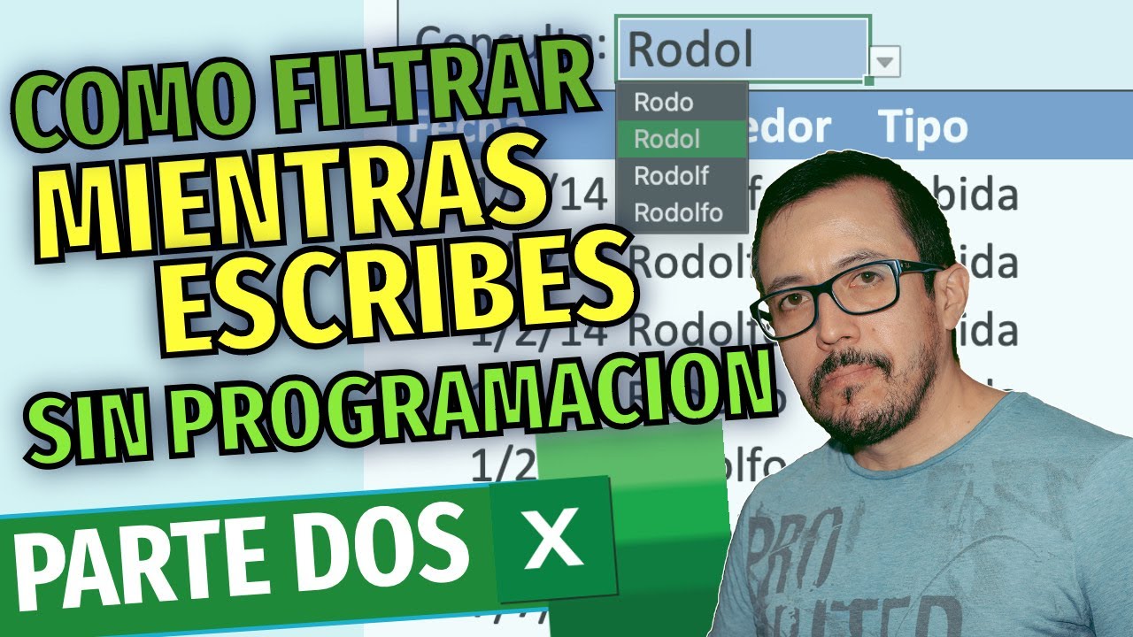 ⭐️ BUSQUEDA INTELIGENTE en Excel, mostrar resultados mientras escribes, SIN PROGRAMACION  🖥