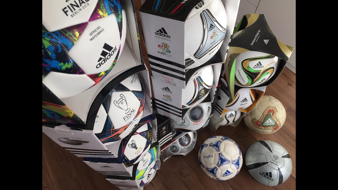 Adidas Matchball COLLECTION History - Finale, Brazuca, Jabulani, Teamgeist, Fevernova, Tricolore...