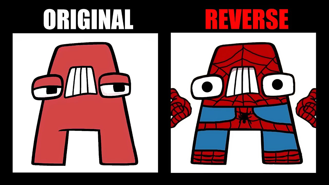 Reverse Alphabet Lore But In Spiderman (A-Z...) - All Alphabet Lore Meme Animation - TD Rainbow