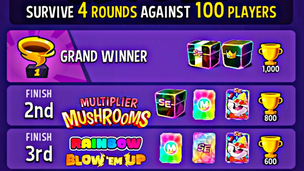 Multiplier Mushroom Rainbow Blow Em Up Match Rumble Match Masters gameplay