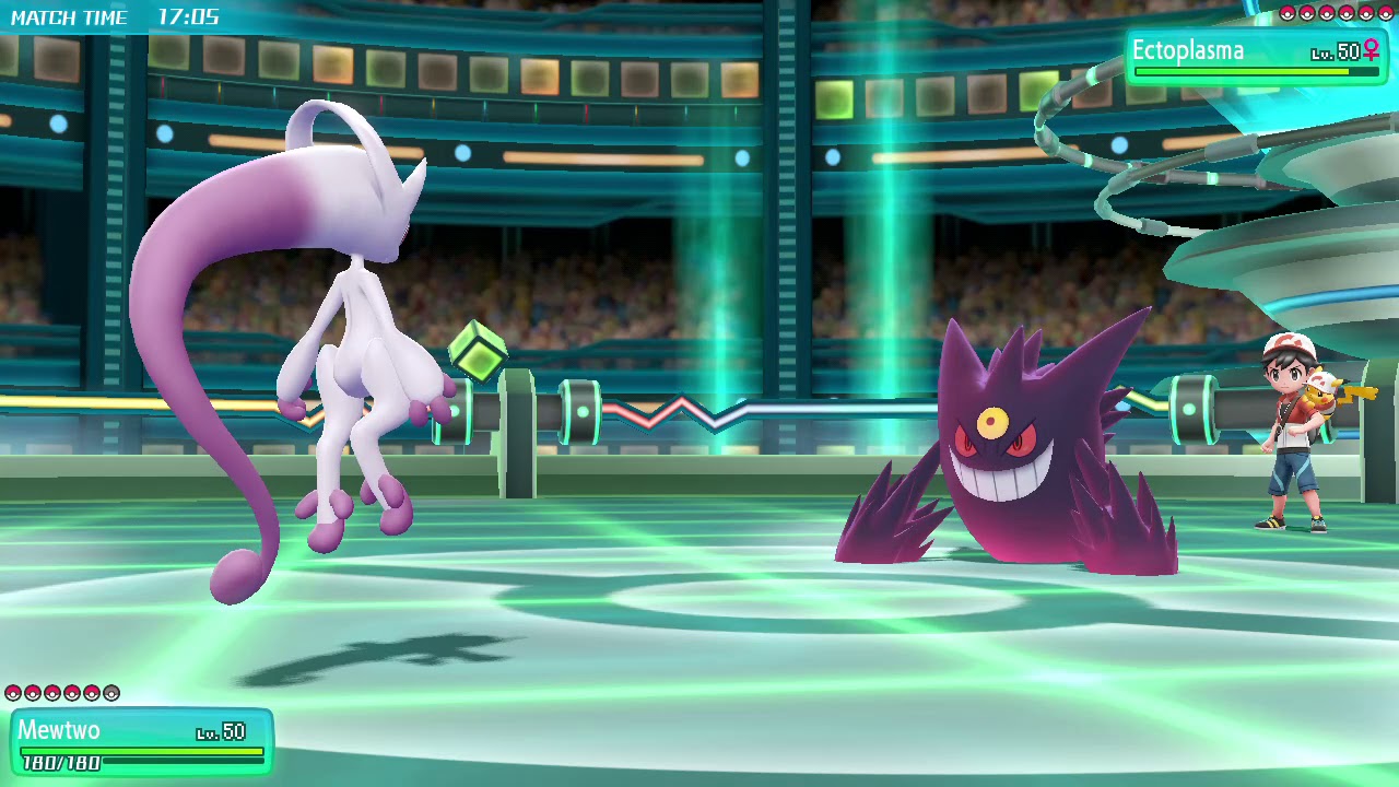 Mega Mewtwo Y VS Mega Gengar In Pokemon Lets Go Pikachu