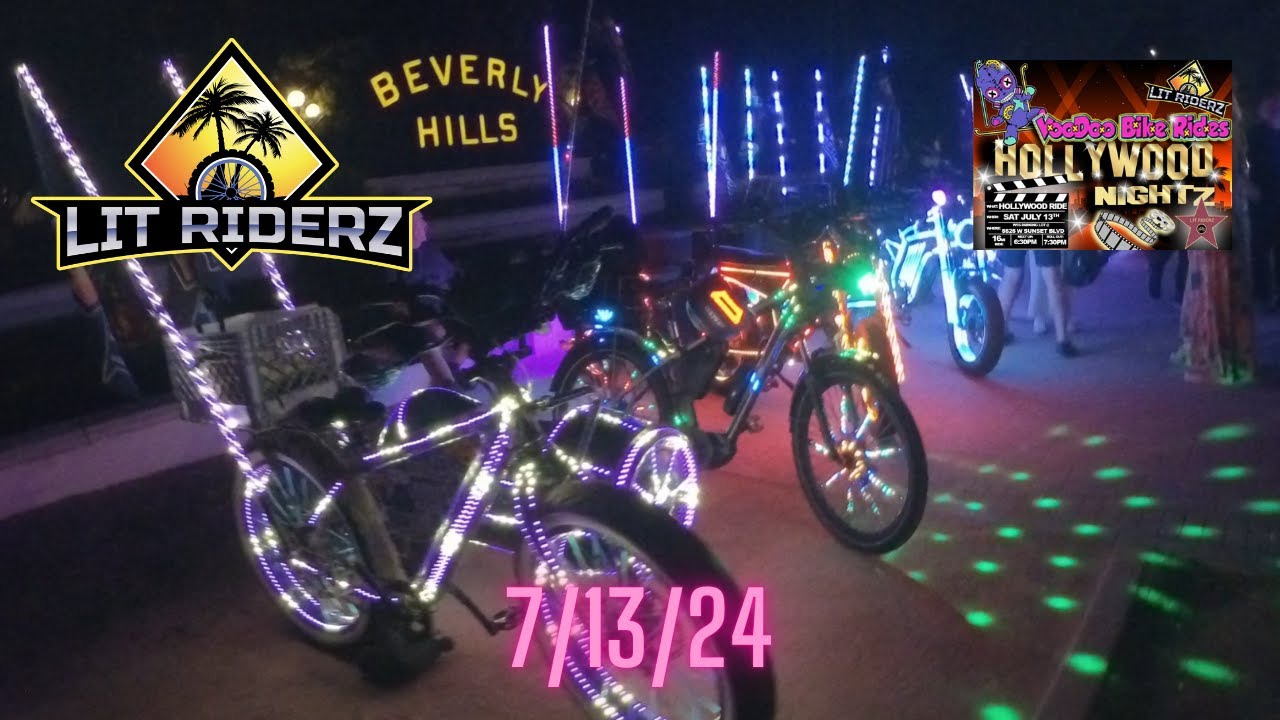 Lit Riderz MASSIVE Hollywood Take Over with Voodoo Bike Rides and Riverside Electric Light Parade