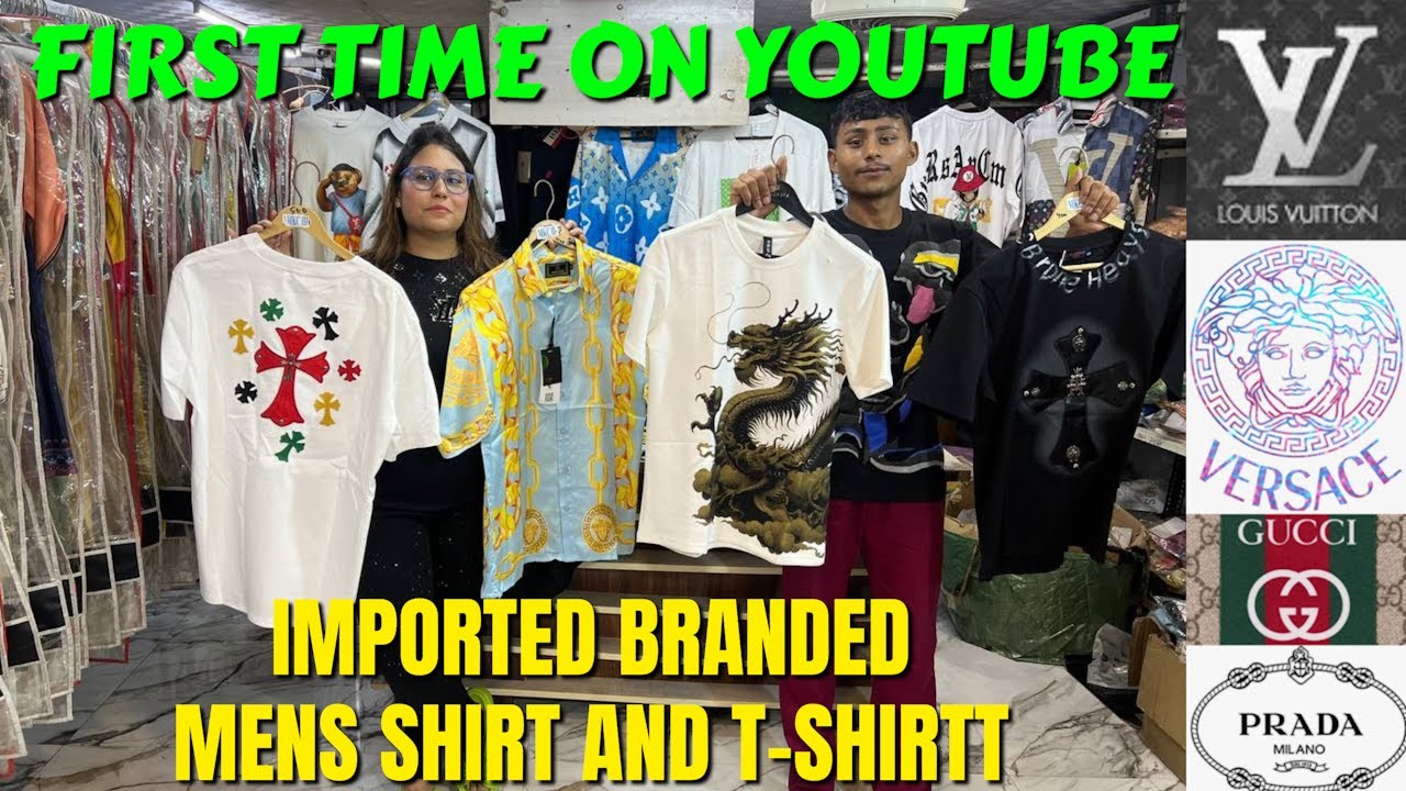Imported Mens Wear Tshirt Shirts Brand Like - Gucci Dior LV Versace  | WHOLESALE & RETAIL Warehouse