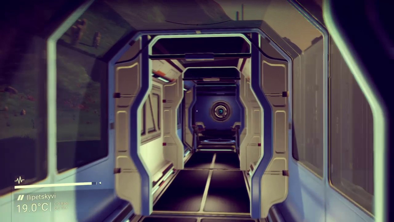 No Man's Sky planetary base right next to trading post