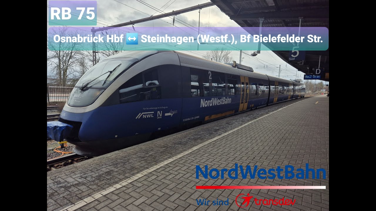 Nordwestbahn RB 75 Osnabrück HBF - Steinhagen, Bf Bielefelder Straße