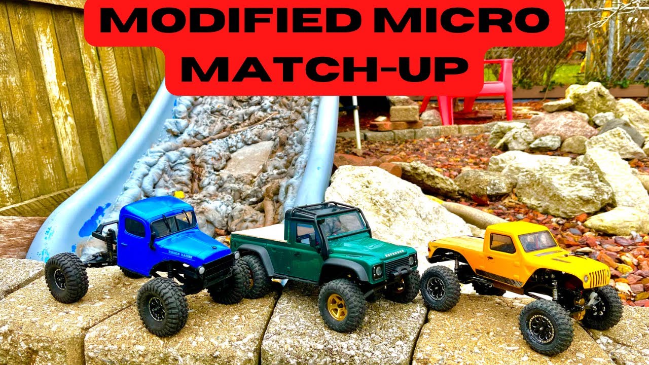 Modified SCX24, FCX24 and TRX4M showdown!