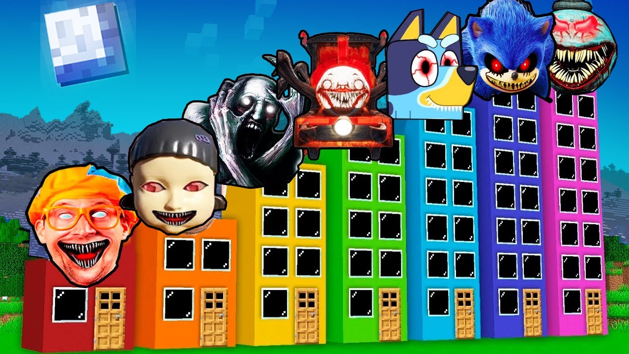 NE CHOISISSEZ PAS LE MAUVAIS HOTEL SUR MINECRAFT ! Bluey, Sonic, Squid Game, Blippi, SCP096, etc