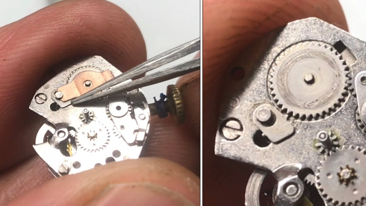 how to RELEASE the main spring on a timex watch (tricky) click spring