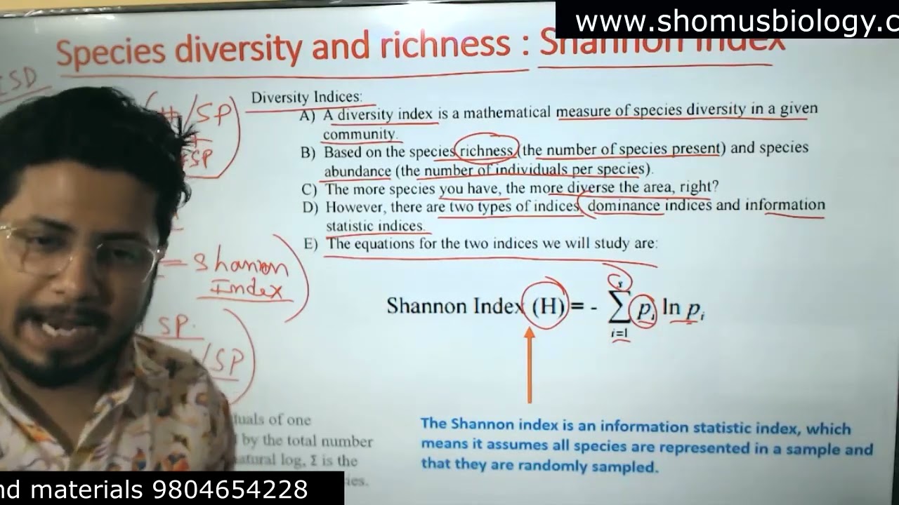 shannon and simpson diversity index | Shannon index and simpson index explained