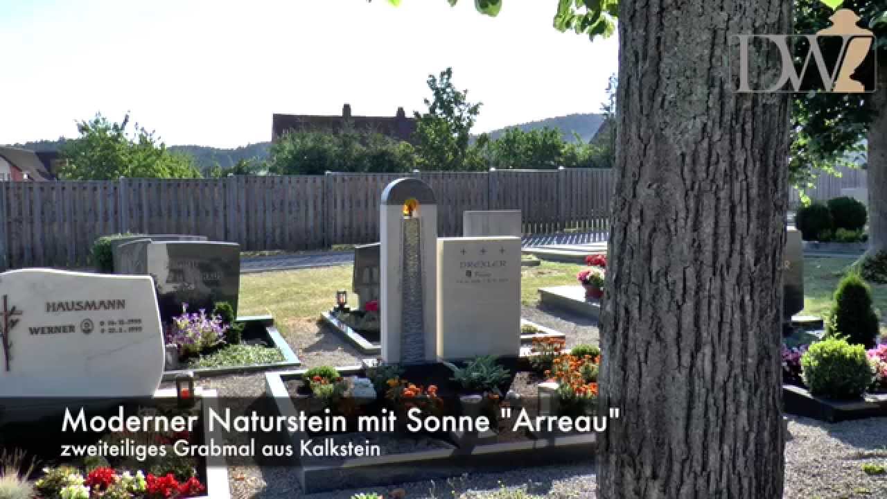 Grabstein modern aus Kalkstein, Granit & Glas  - weitere Grabsteine auf Stilvolle-Grabsteine.de