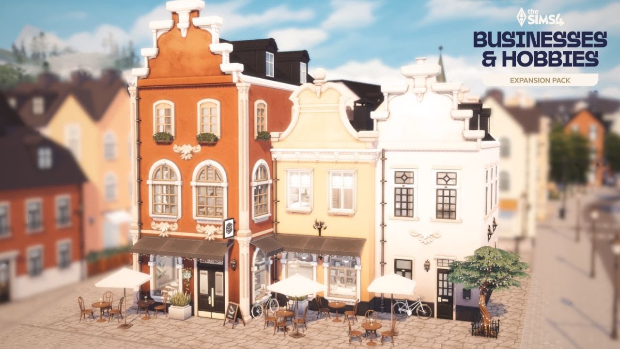 CAFE BOOKSHOP + APARTMENT ON THE SAME LOT ☕️📚 | Sims 4 Businesses & Hobbies (no CC)