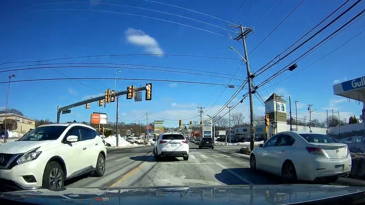 Driving through Johnston and North Providence, Rhode Island