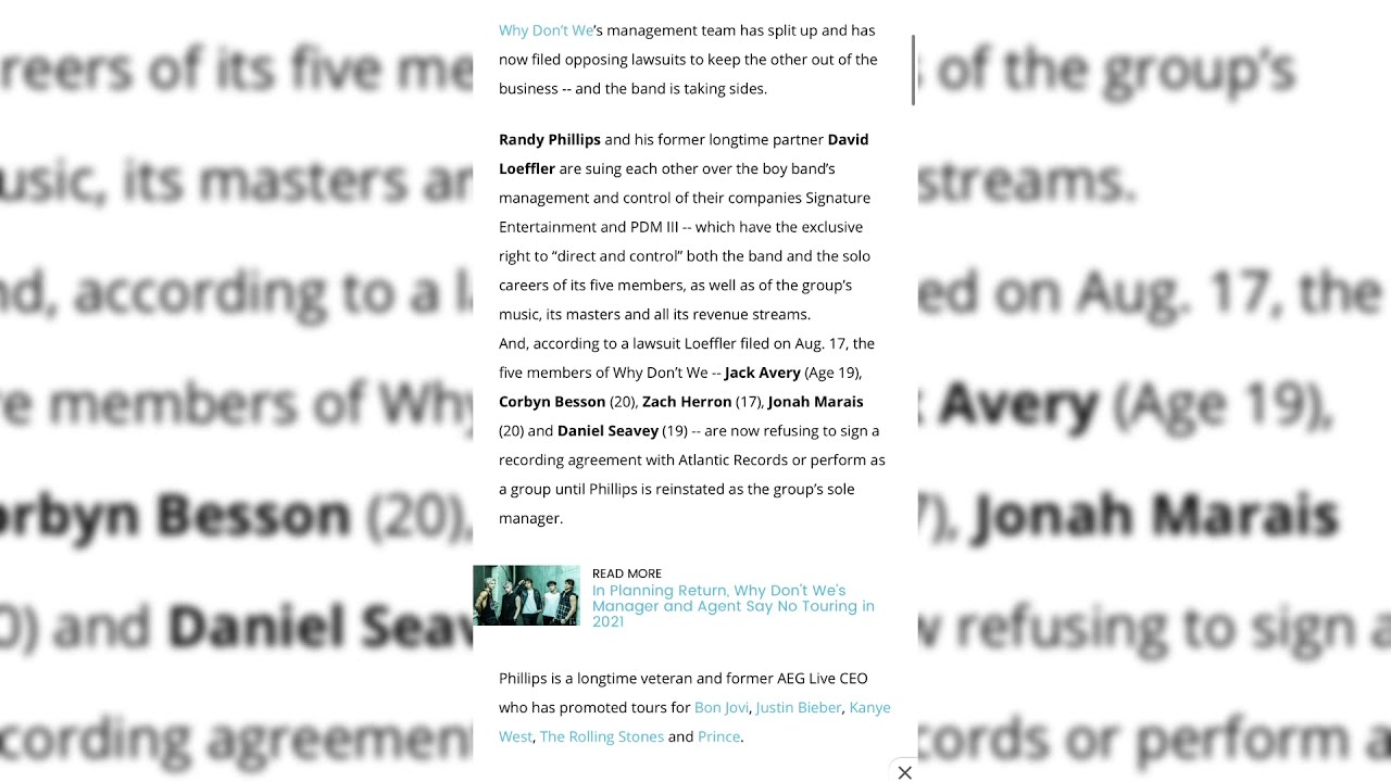 #FREEWDW information about the lawsuit regarding Why Don&rsquo;t We&rsquo;s management + TWEETS