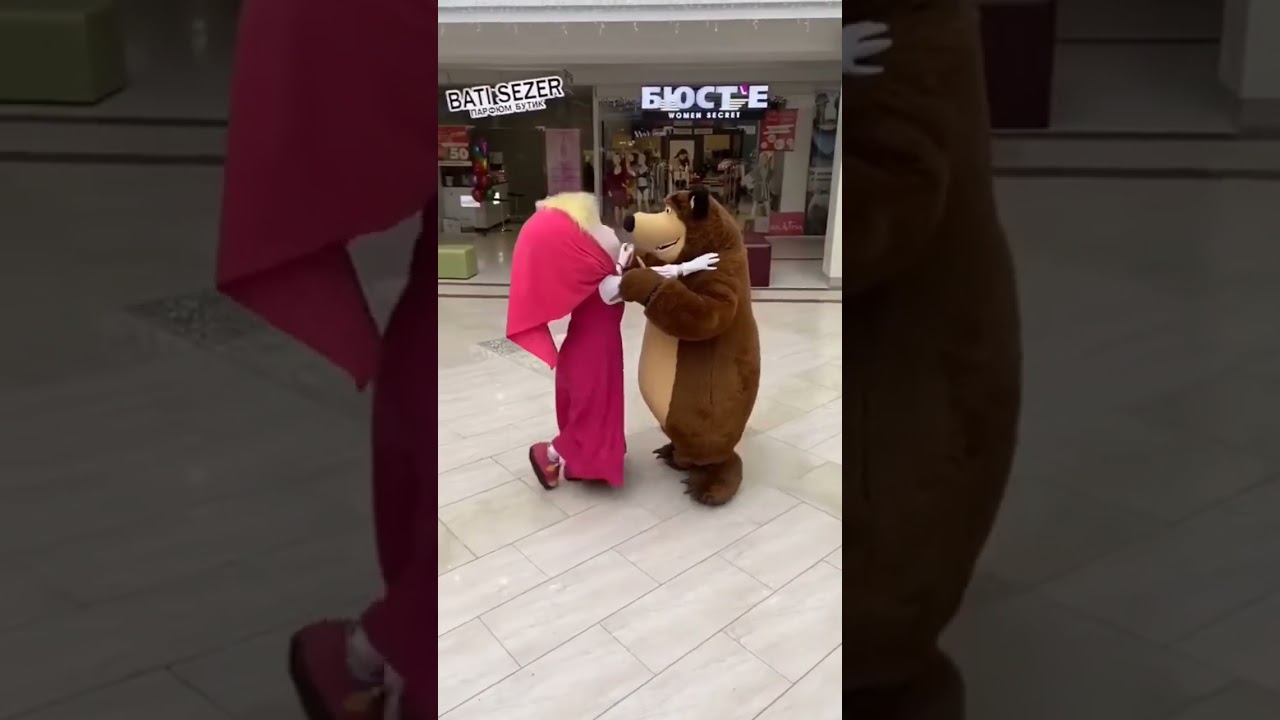 Masa and bear 🐻💃dance🥰🥰