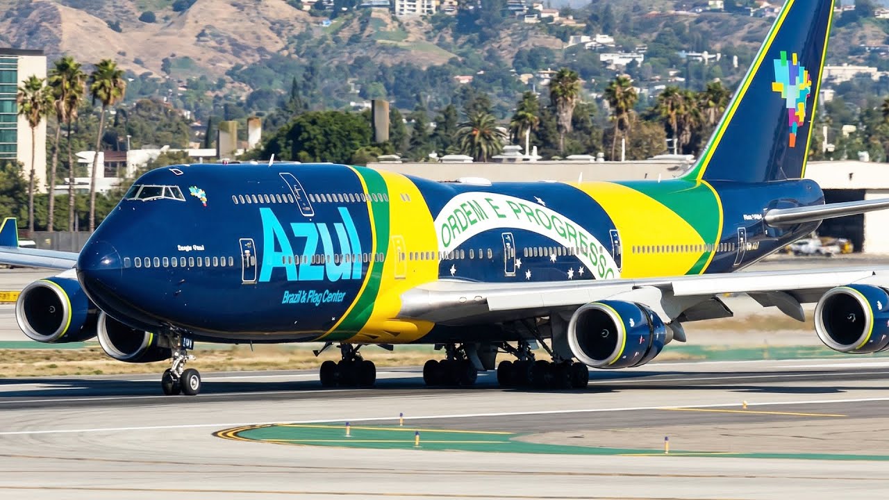 STUNNING VISUALS! Boeing 747 Arrival at Hollywood Burbank