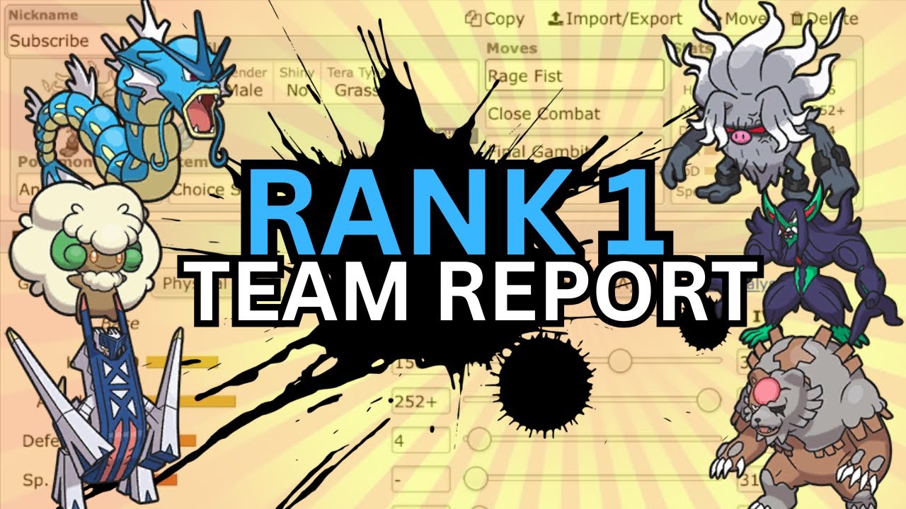 RANK 1 TEAM REPORT (Pokemon VGC 2024 - Reg H)