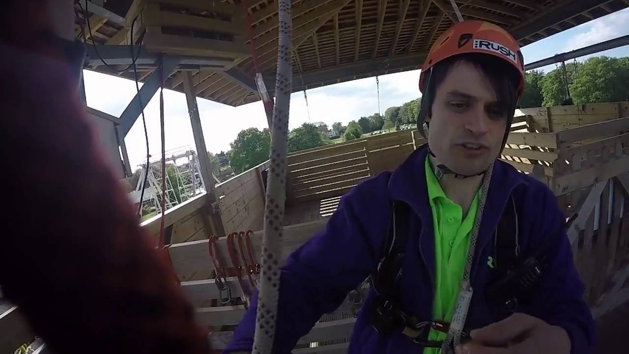 RUSH!! Zip Wire at Wicksteed Park GoPro Footage