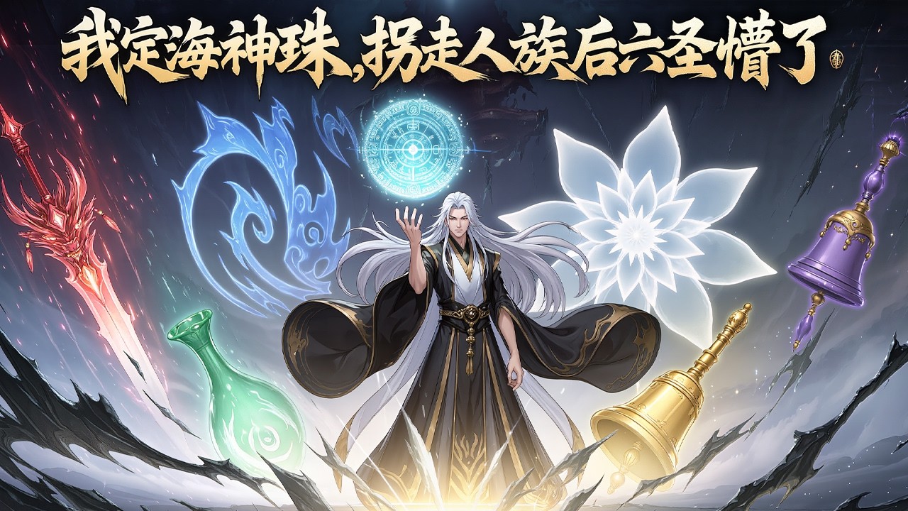 🔥【首播】《我定海神珠，拐走人族后六圣懵了》💥第1~360章节：林苍cos减速带穿洪荒，化形定海神珠沧源。觉醒命运系统，选择题换坐标、拐白莲、入截教。一珠开局，薅遍三界至宝。#ai漫画 #小说