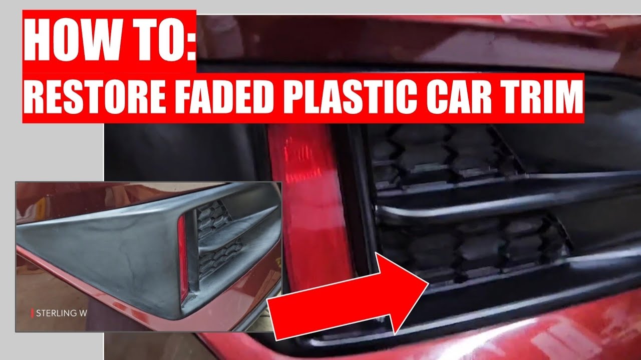 How to Restore Faded Plastic Car Trim  #diy #howto #cerakote #restoring #cardetailing